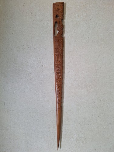 Pagaie bois sculpté - bois,