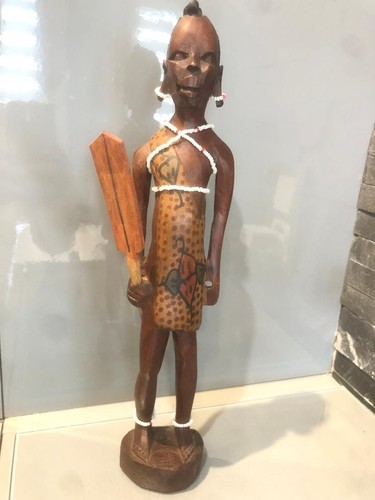 Statue statuette bois - en,